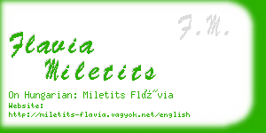flavia miletits business card